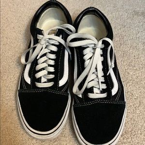 Black and white Vans